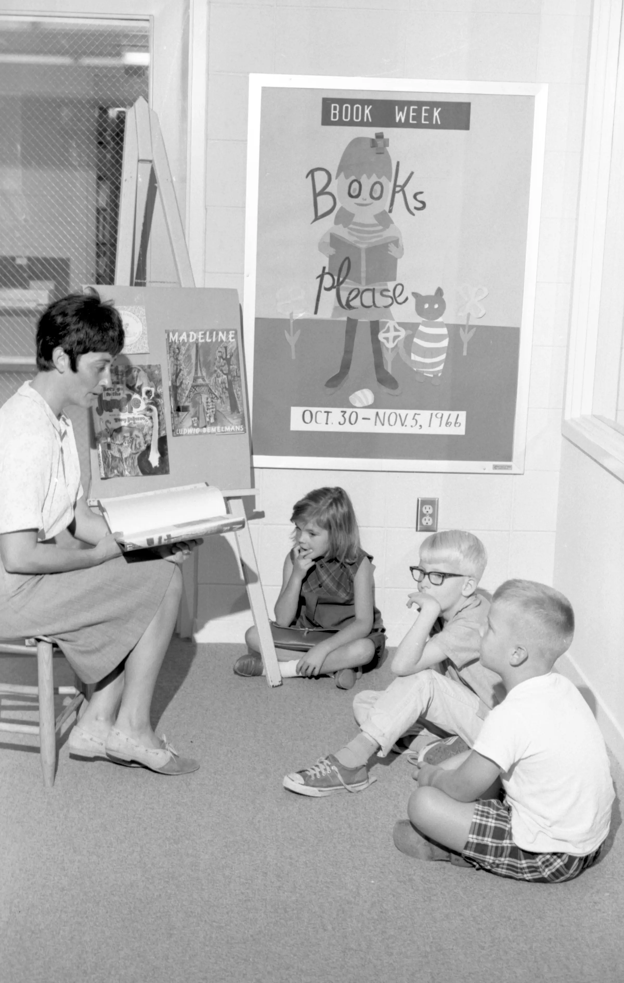 Archival Photo of Storytime at the Leon County Public Library